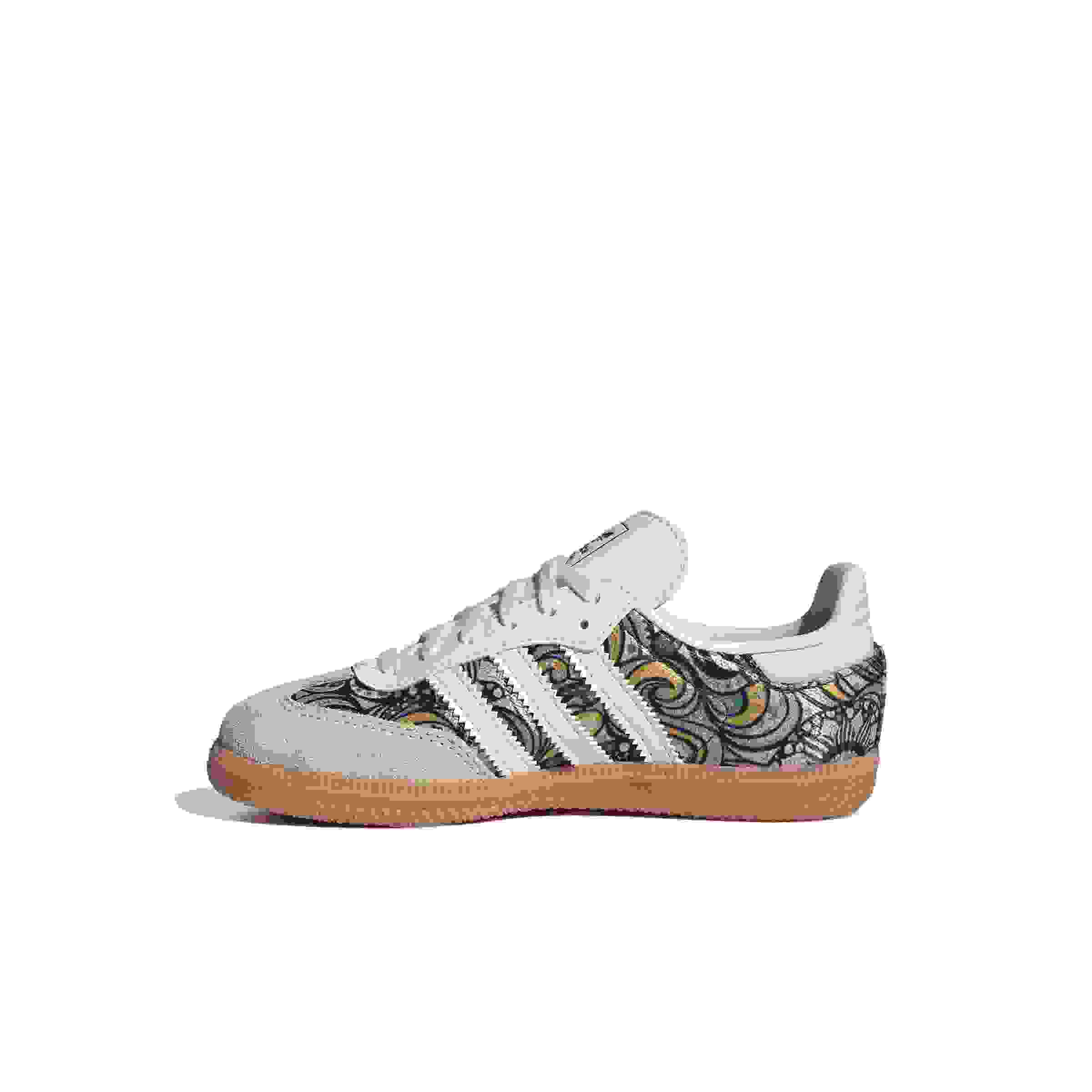 adidas Originals Liberty Samba OG Preschool Girls' "Core White/Orchid Fusion/Gum 2" Shoe